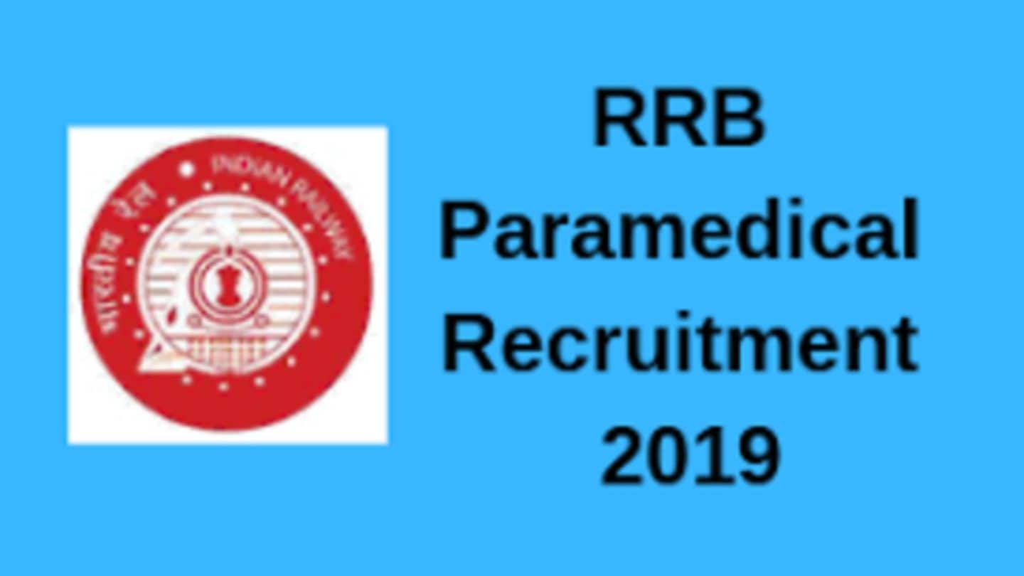 RRB Paramedical Recruitment: 1,937 पदों के लिए शुरू हुई आवेदन प्रक्रिया, यहां से करें आवेदन