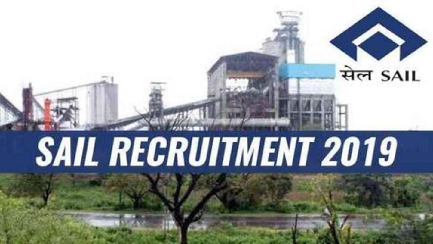 SAIL Recruitment 2019: एग्जीक्यूटिव और नॉन एग्जीक्यूटिव पदों पर निकली भर्ती, जानें विवरण