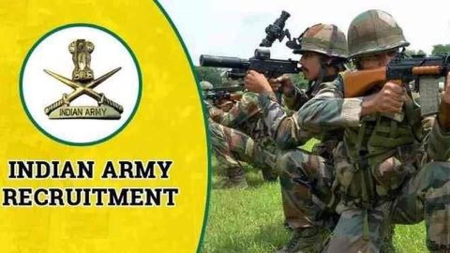 Indian Army Recruitment 2019: SSC टेक्निकल के पदों के लिए शुरू हुई आवेदन प्रक्रिया