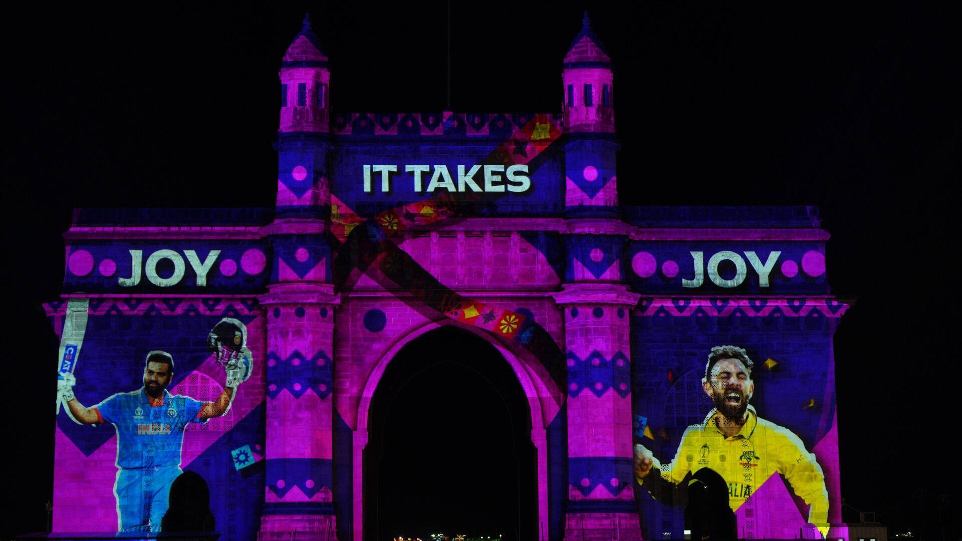 वनडे विश्व कप के रंग में रंगा गेट वे ऑफ इंडिया, ऐसे मनाया दिवाली का जश्न