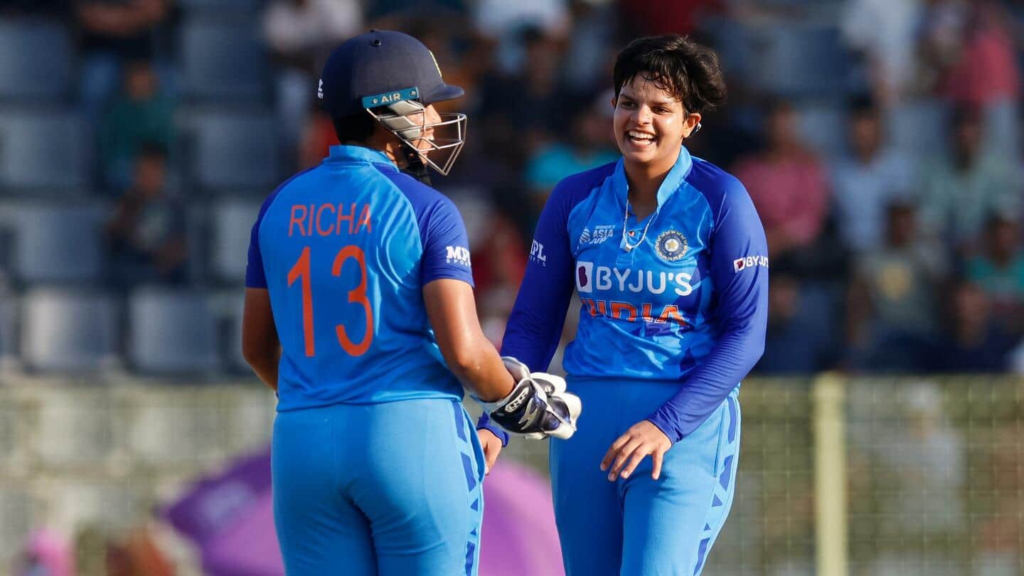 महिला एशिया कप: भारत ने बांग्लादेश को 59 रन से हराया, शफाली वर्मा का ऑलराउंड प्रदर्शन