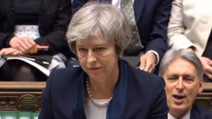 ब्रिटिश संसद में ब्रेक्जिट पर प्रधानमंत्री थेरेसा मे का प्रस्ताव खारिज, गिर सकती है सरकार