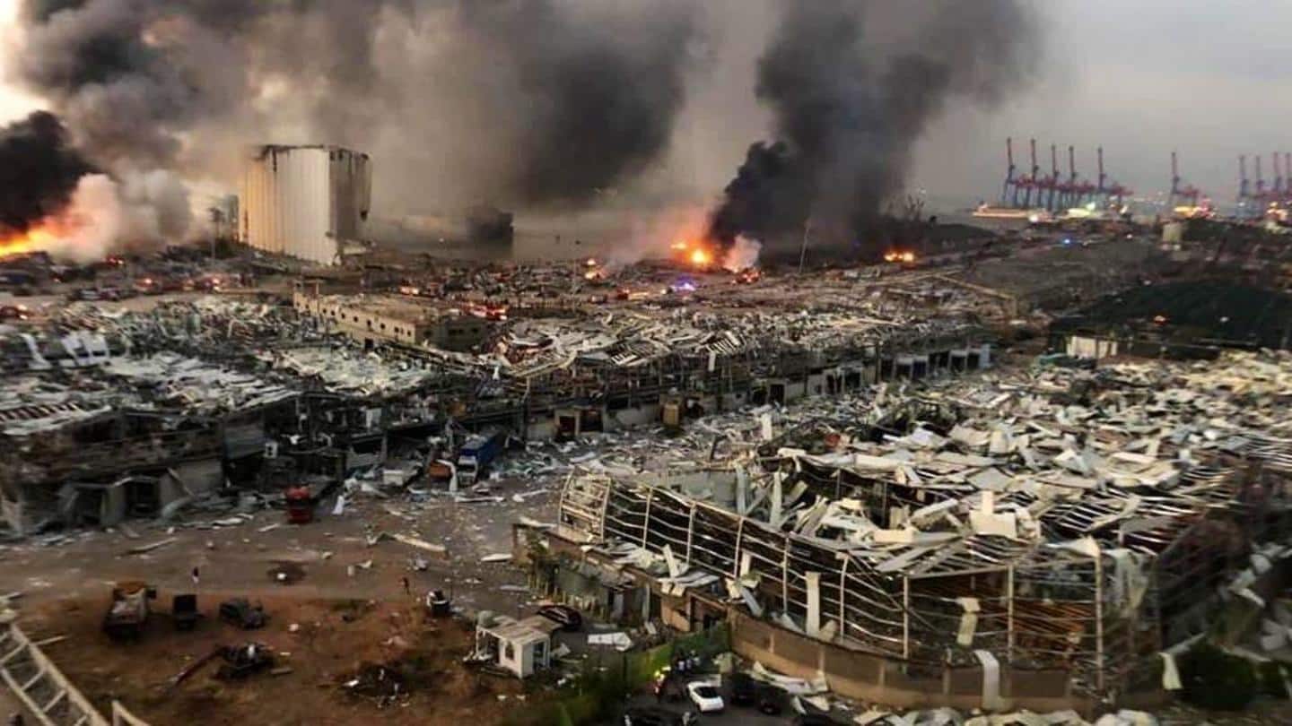 गोदाम में भीषण विस्फोट से लेबनान की राजधानी बेरूत तबाह; 70 की मौत, लगभग 3,000 घायल