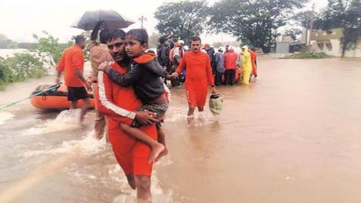 बाढ़ का प्रकोप: महाराष्ट्र में सुरक्षित स्थानों पर पहुंचाए गए लाखों लोग, केरल में रेड अलर्ट