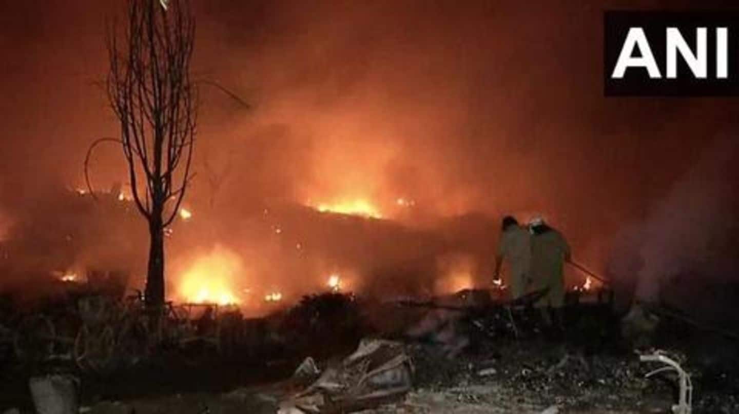 दिल्ली में दो जगह लगी आग, तुगलकाबाद में लगभग 1,500 झुग्गी तबाह