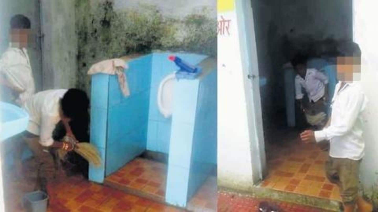 मध्य प्रदेश: शौचालय की सफाई करते छात्रों का वीडियो वायरल, जिलाधिकारी बोले- इसमें कोई बुराई नहीं