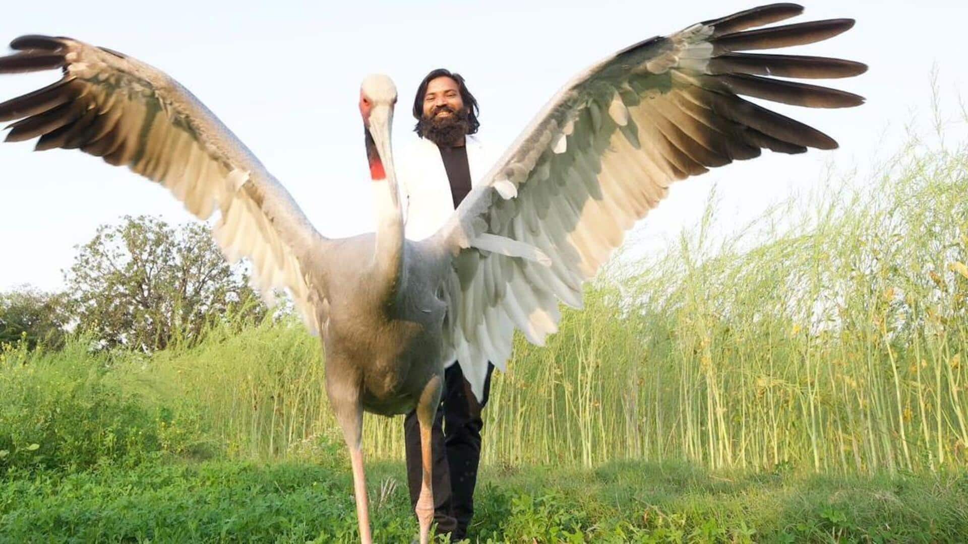 उत्तर प्रदेश: सारस से मिलने कानपुर पहुंचा आरिफ, दोस्त को देख पिंजड़े में उछल पड़ा पक्षी
