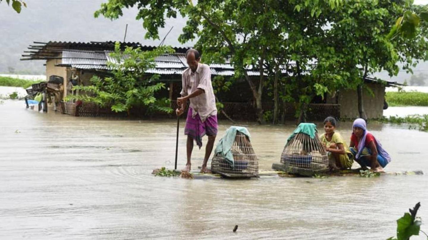 असम में बाढ़ से अब तक 66 लोगों की मौत, 36 लाख से अधिक प्रभावित