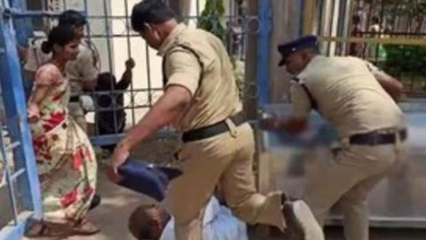 तेलंगाना: बेटी का शव लेने पहुंचे पिता को पुलिस ने मारी लात, घटना का वीडियो वायरल