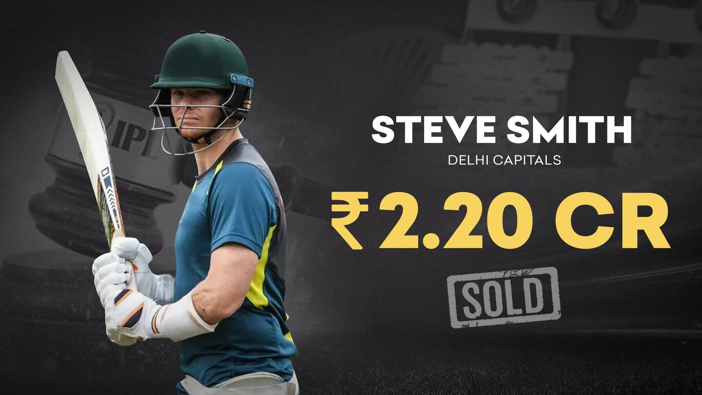IPL 2021 नीलामी: स्टीव स्मिथ को दिल्ली कैपिटल्स ने 2.20 करोड़ रुपये में खरीदा