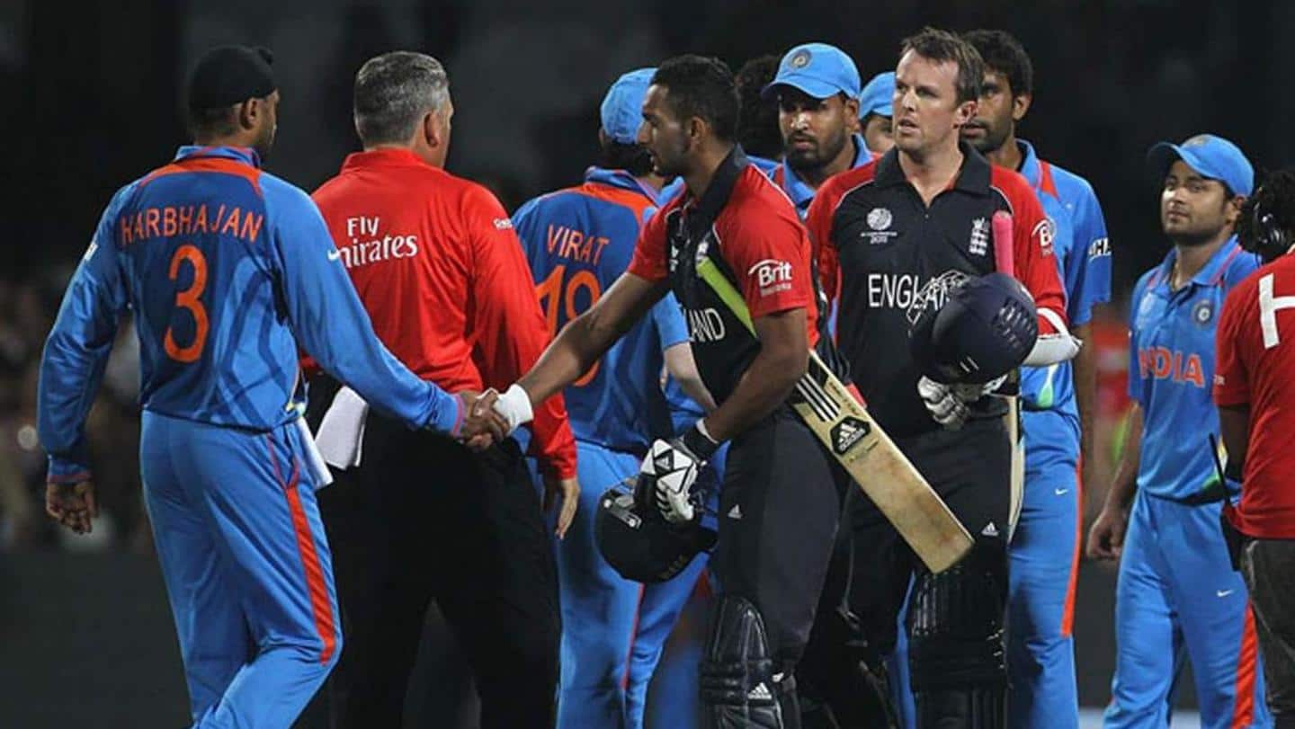 आज के ही दिन भारत और इंग्लैंड के बीच विश्वकप में टाई मैच रहा था मैच