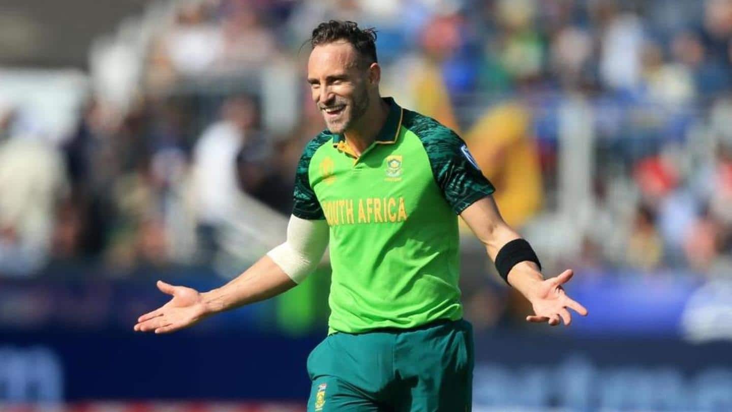 दक्षिण अफ्रीका बनाम इंग्लैंड: वनडे सीरीज से फाफ डू प्लेसी को दिया गया आराम
