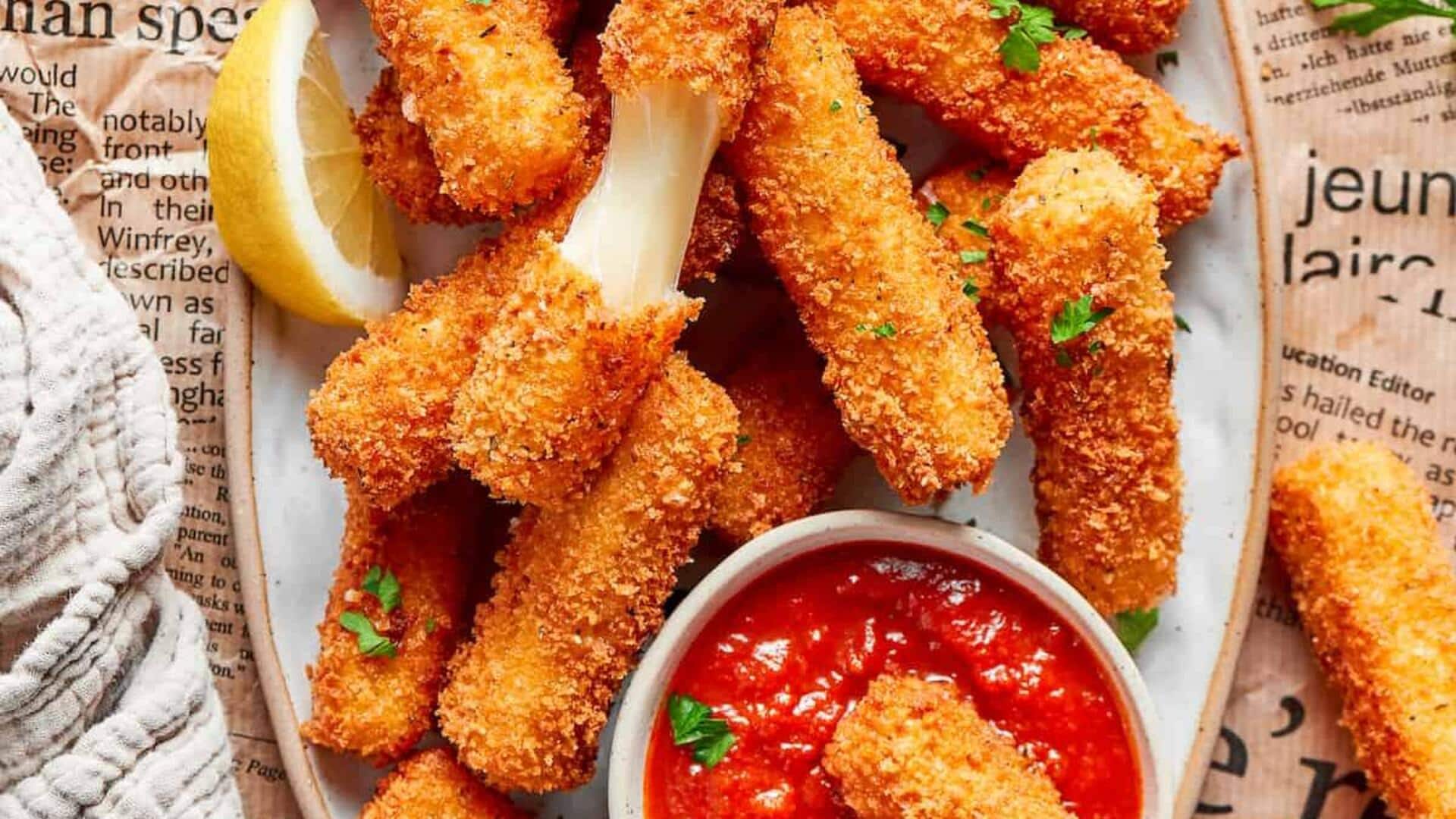 सोशल मीडिया पर चीजी मोजेरेला स्टिक्स देखकर लग गई भूख? इस तरह बनाएं यह लजीज स्नैक