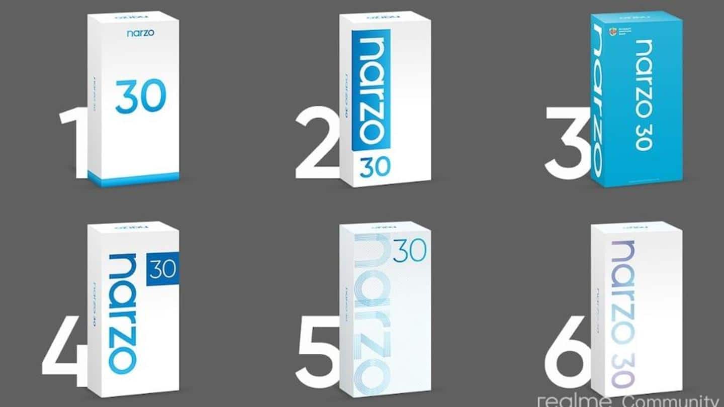 लिस्टिंग में दिखा नार्जो 30 फोन लिस्टिंग में दिखा नार्जो 30 फोन