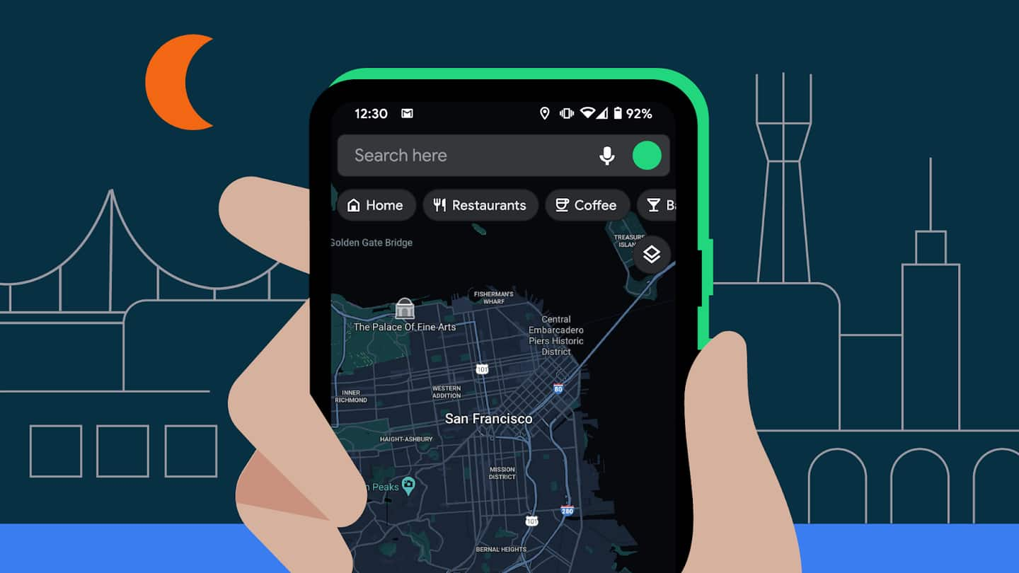 गूगल मैप्स में मिलने लगा डार्क मोड फीचर, अपडेट करें ऐप