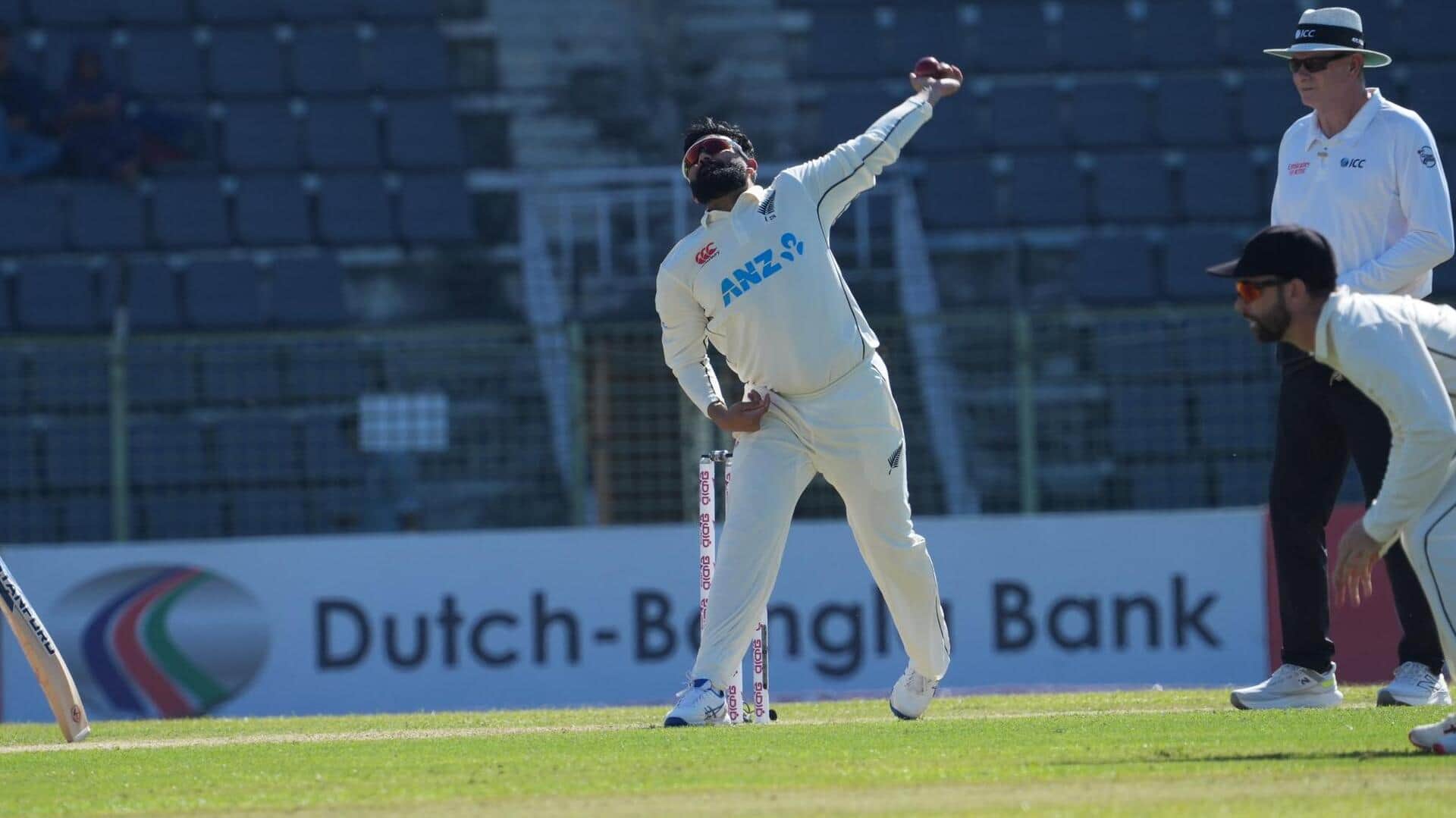 बांग्लादेश बनाम न्यूजीलैंड: एजाज पटेल के टेस्ट में 50 विकेट पूरे, जानिए उनके आंकड़े