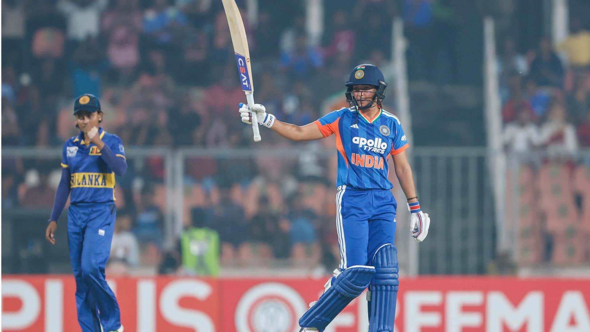 हरमनप्रीत कौर ने टी-20 अंतरराष्ट्रीय में श्रीलंका के खिलाफ अपना तीसरा अर्धशतक लगाया, जानिए उनके आंकड़े