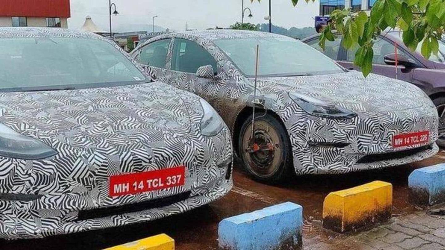 टेस्टिंग के दौरान दिखे मॉडल-3 और मॉडल Y टेस्टिंग के दौरान दिखे मॉडल-3 और मॉडल Y