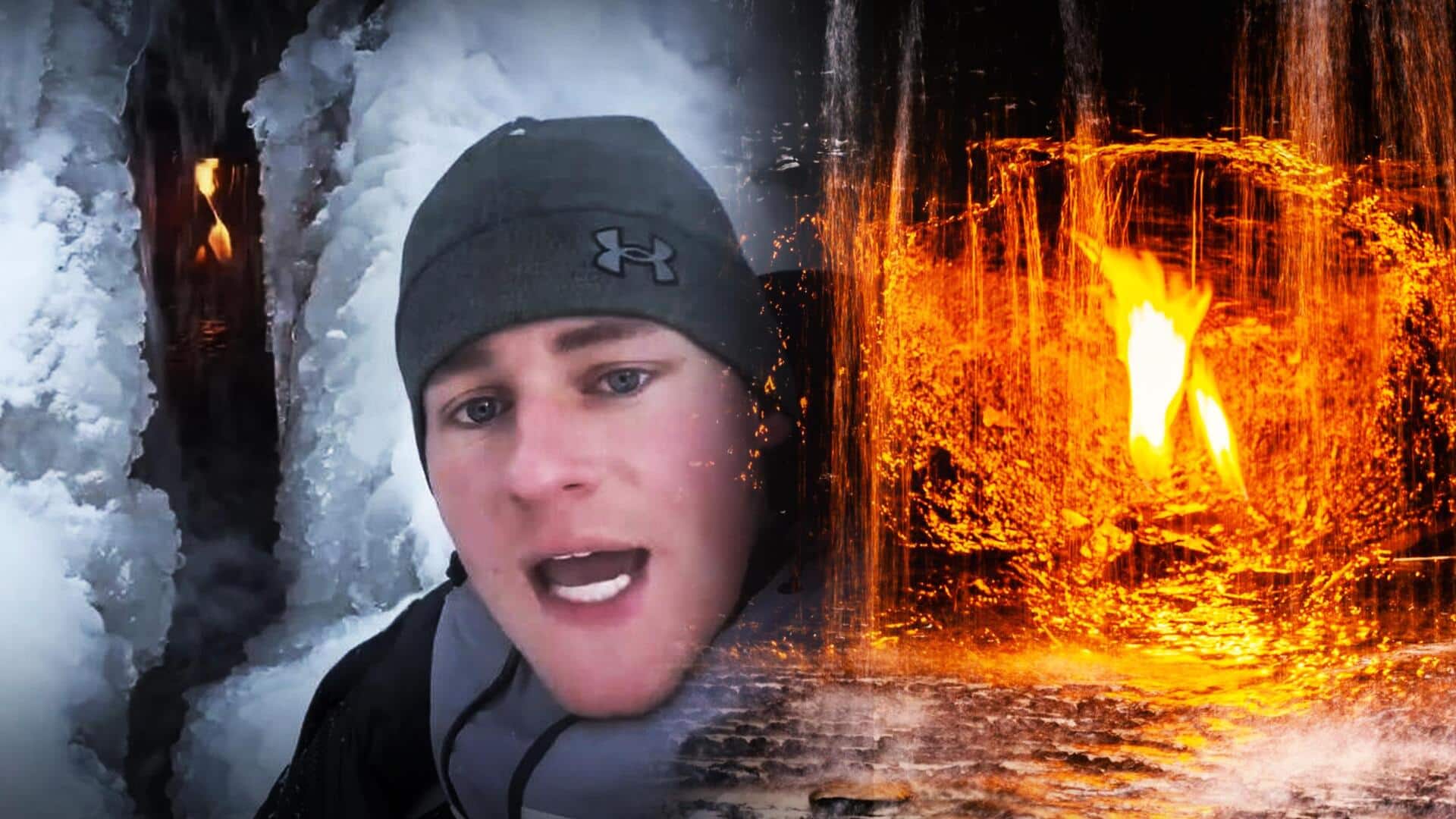 अमेरिका: झरने के अंदर जलती नजर आई 'अनंत ज्वाला', घूमते हुए युवक ने ढूंढ निकाली