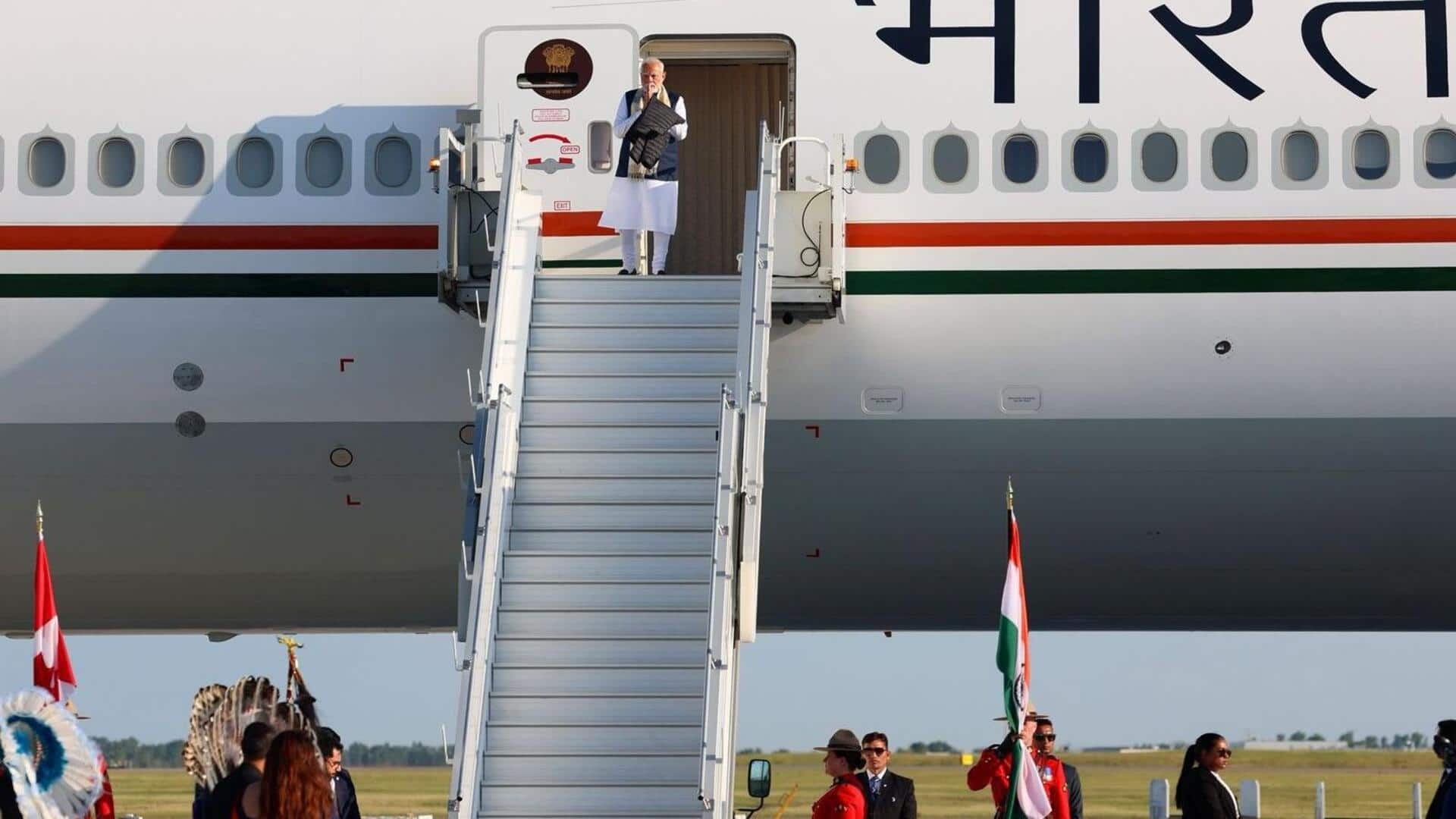 प्रधानमंत्री नरेंद्र मोदी G-7 शिखर सम्मेलन में भाग लेने के लिए कनाडा पहुंचे प्रधानमंत्री नरेंद्र मोदी G-7 शिखर सम्मेलन में भाग लेने के लिए कनाडा पहुंचे