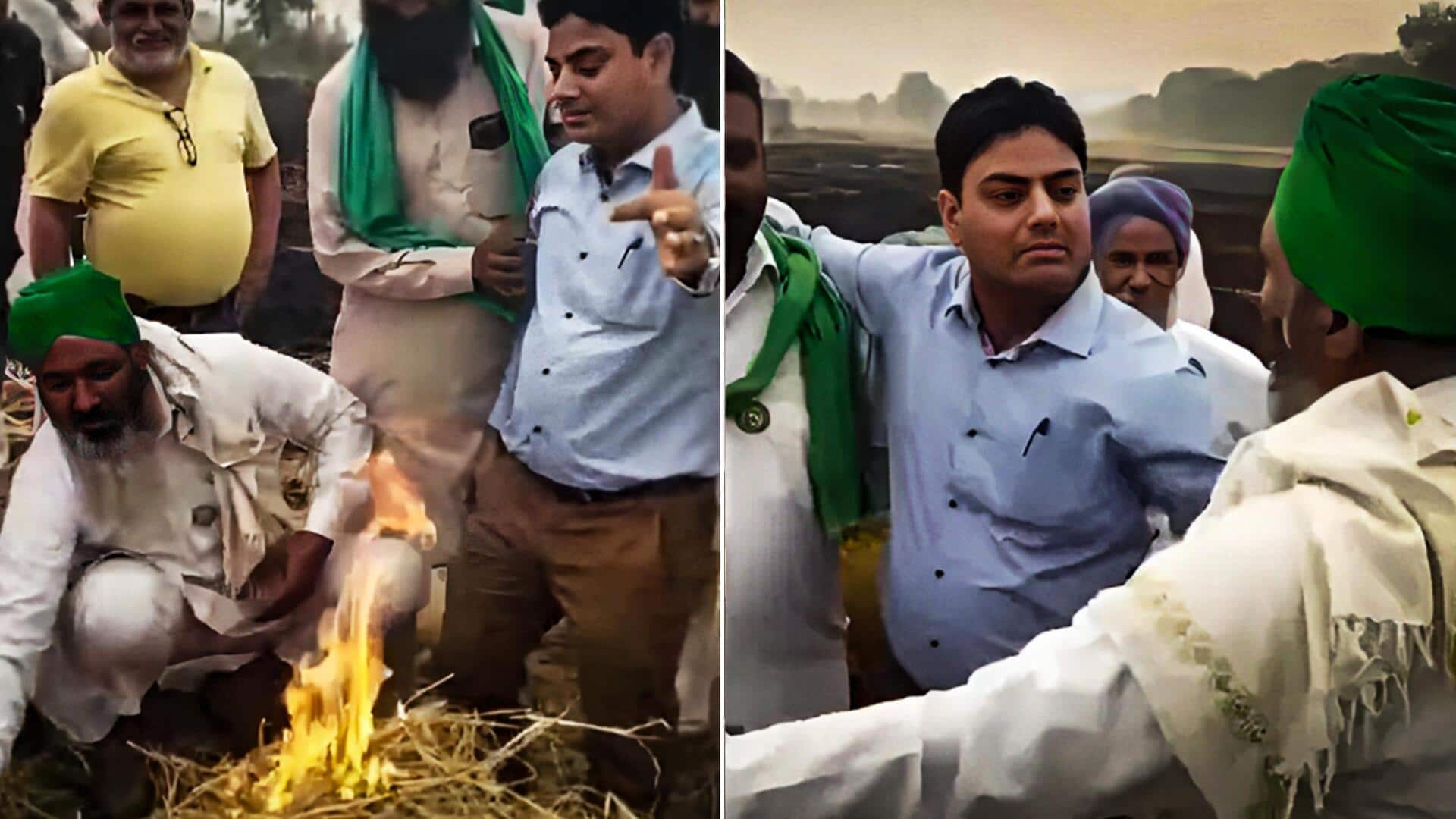 पंजाब: बठिंडा में किसानों ने सरकारी अधिकारी से जलवाई पराली, मुख्यमंत्री ने जताया दुख