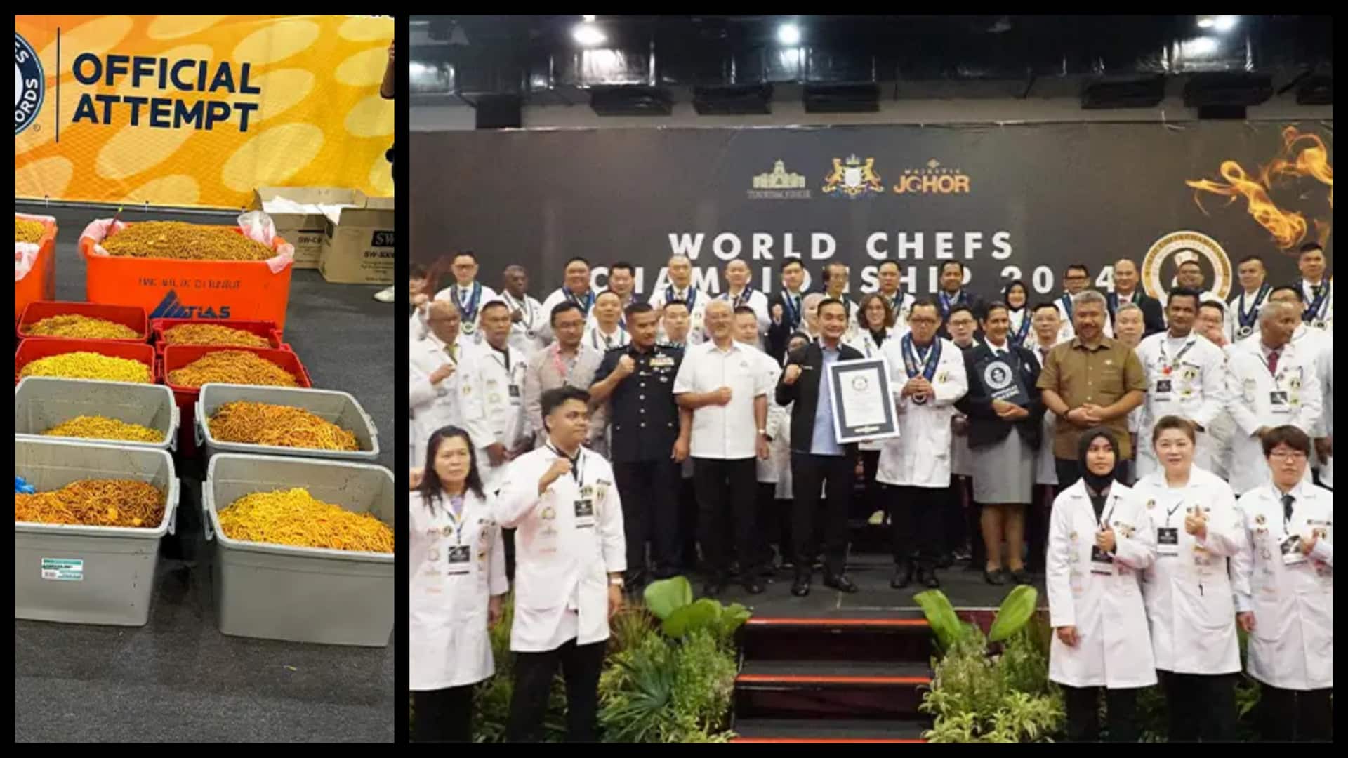 मलेशिया की एक प्रतियोगिता में रसोइयों ने आधा टन नूडल्स तलकर बनाया विश्व रिकॉर्ड