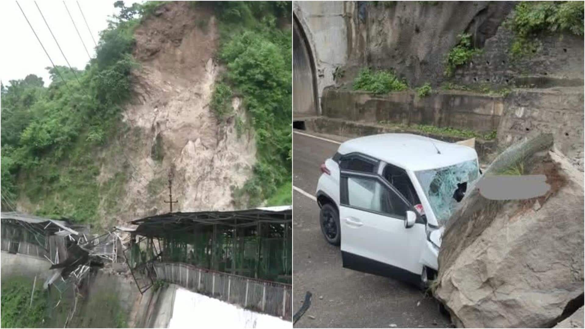 पहाड़ी राज्यों में जारी है बारिश का कहर, लगातार हो रही भूस्खलन की घटनाएं 