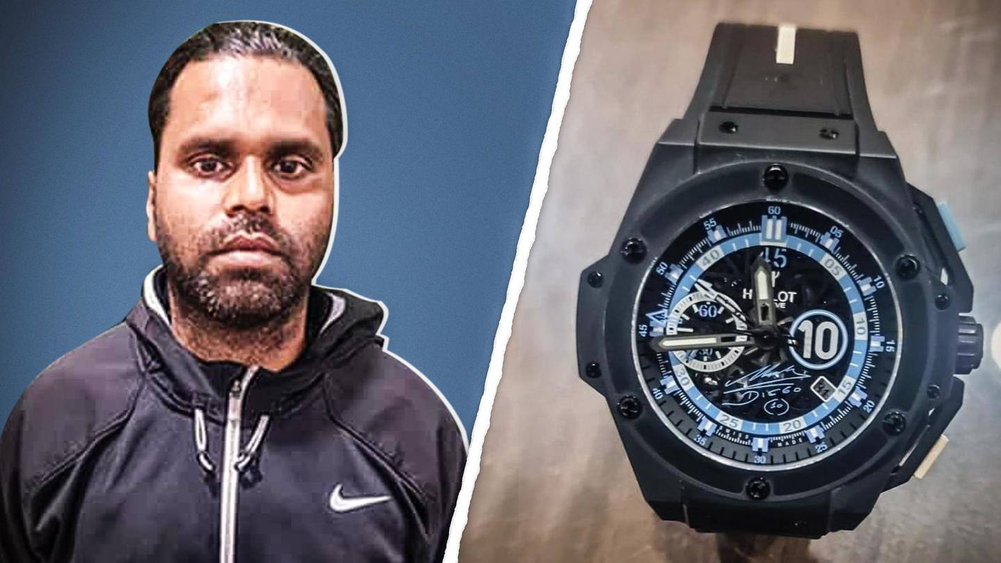 असम पुलिस ने बरामद की दुबई से चोरी हुई डिएगो माराडोना की घड़ी, आरोपी गिरफ्तार