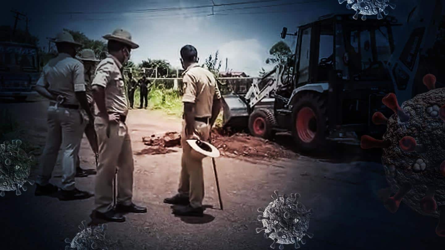 कोरोना संकट: आवाजाही रोकने के लिए कर्नाटक ने केरल सीमा पर सड़कों को खोदा