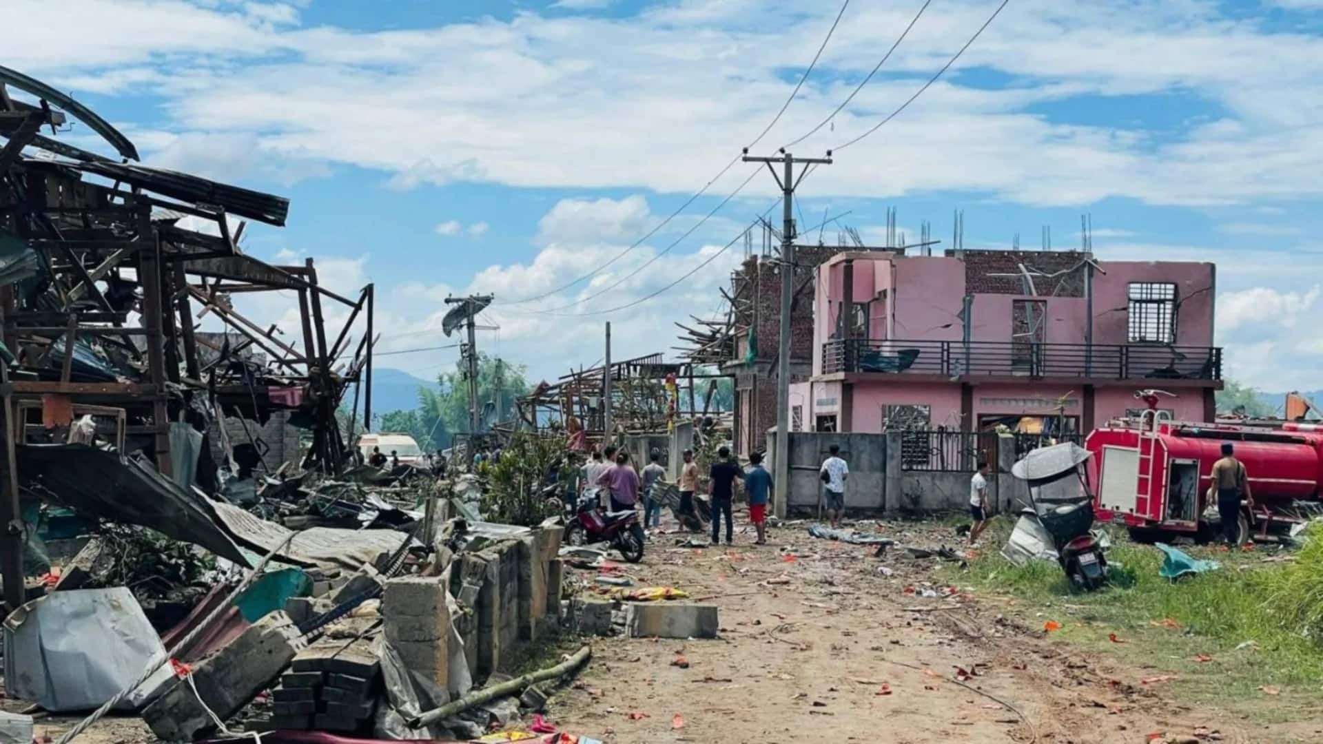 म्यांमार में विस्फोटकों से भरी इमारत में धमाका, 55 की मौत; अब तक क्या-क्या पता है?