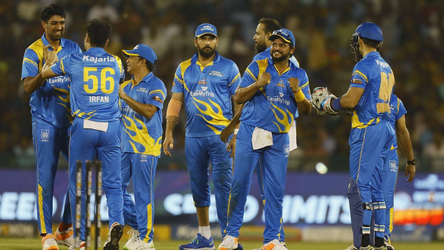 रोड सेफ्टी वर्ल्ड सीरीज: श्रीलंका को हराकर लगातार दूसरी बार चैंपियन बनी इंडिया लेजेंड्स