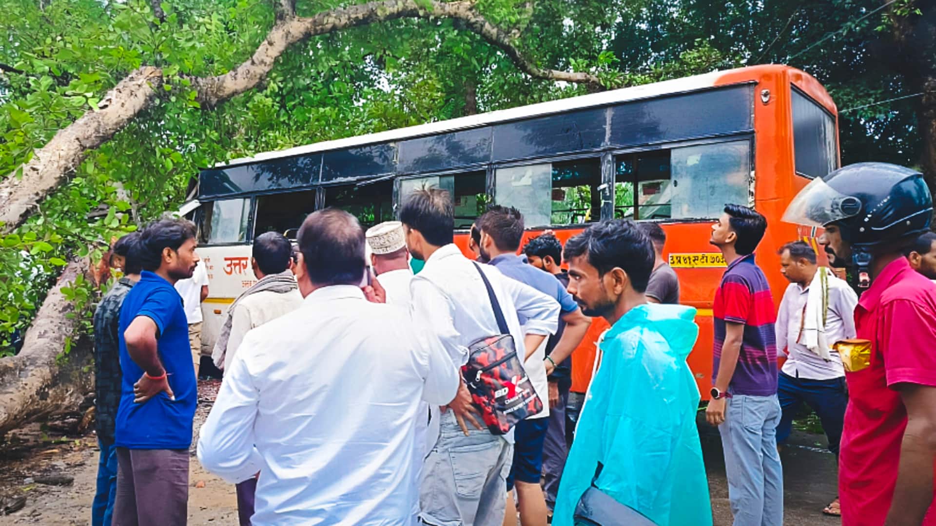 उत्तर प्रदेश: बाराबंकी में चलती रोडवेज बस पर पेड़ गिरा, 4 महिला समेत 5 की मौत