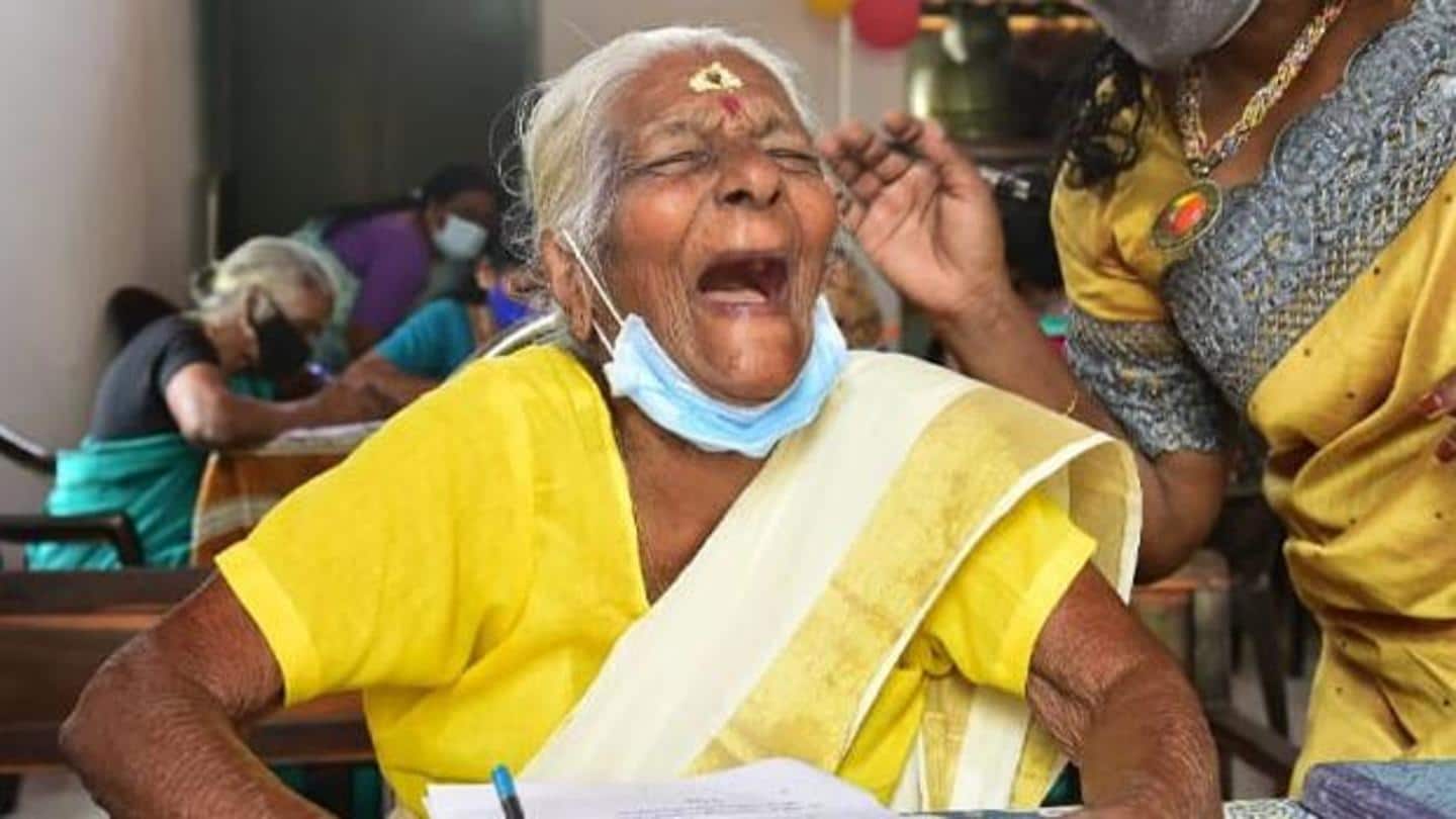 केरल: 104 साल की महिला ने परीक्षा में 100 में से 89 नंबर हासिल किए