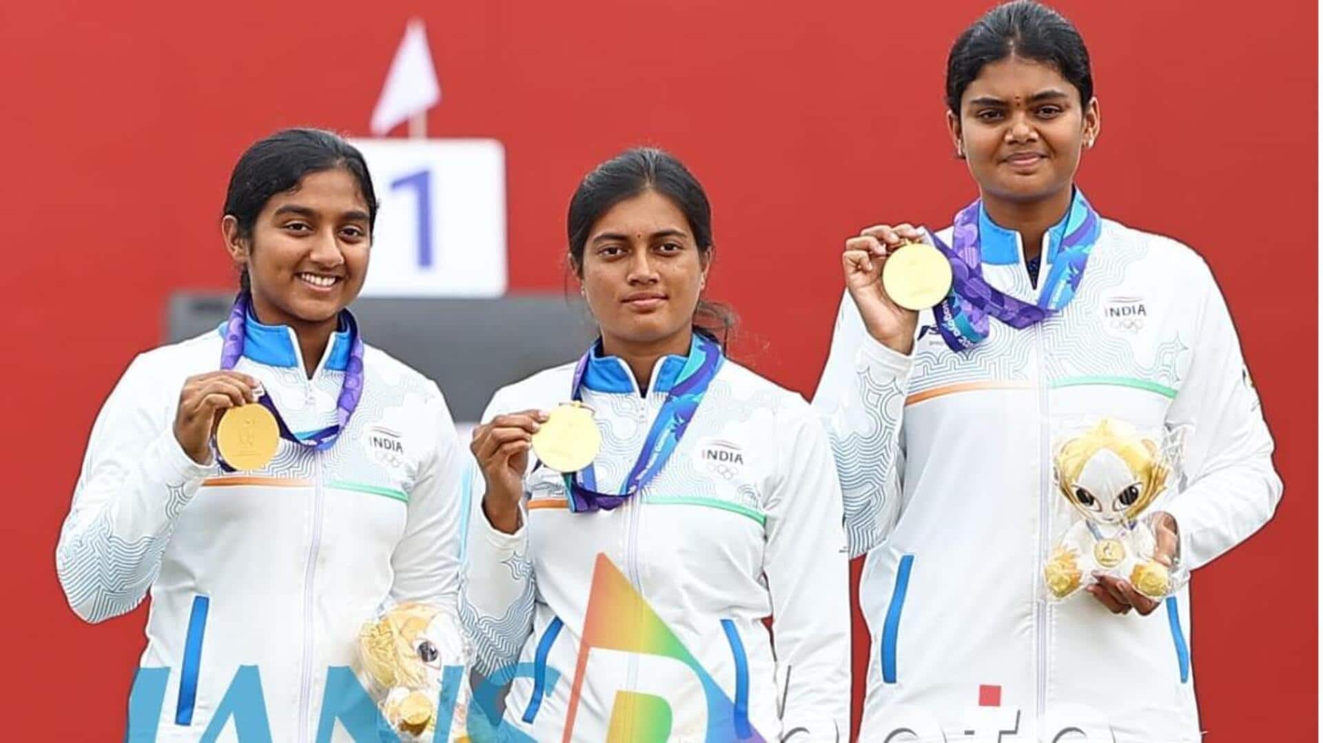 एशियाई खेल 2026: भारतीय महिला तीरंदाजी टीम ने जीता स्वर्ण पदक, विश्व रिकॉर्ड की बराबरी की