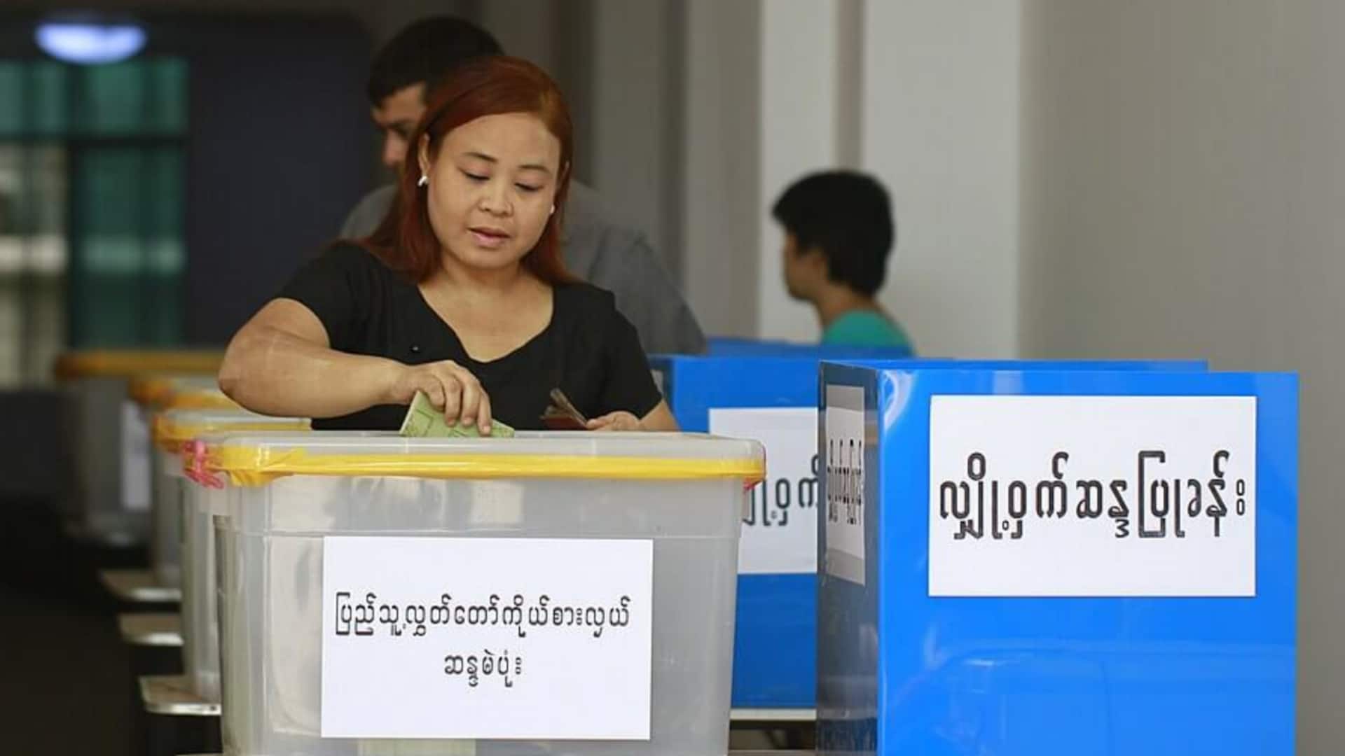 म्यांमार में गृह युद्ध के बीच आज चुनाव, एक-तिहाई देश नहीं करेगा मतदान; जानें जरूरी बातें