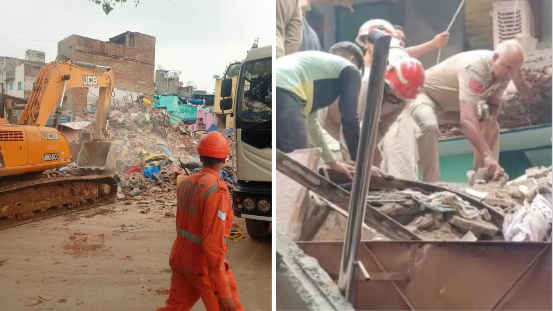 दिल्ली के वेलकम इलाके में 4 मंजिला इमारत गिरी, कई लोगों के दबे होने की आशंका दिल्ली के वेलकम इलाके में 4 मंजिला इमारत गिरी, कई लोगों के दबे होने की आशंका