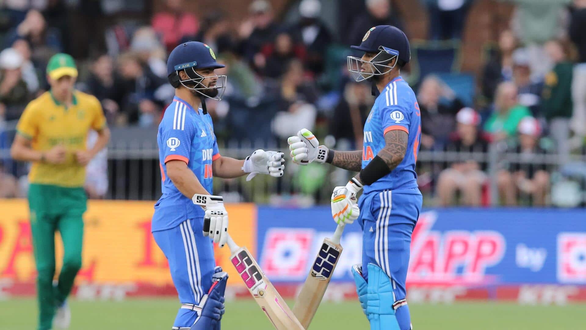 तीसरा टी-20: भारत ने दक्षिण अफ्रीका को दिया 202 रन का लक्ष्य, सूर्यकुमार-यशस्वी की उम्दा पारियां