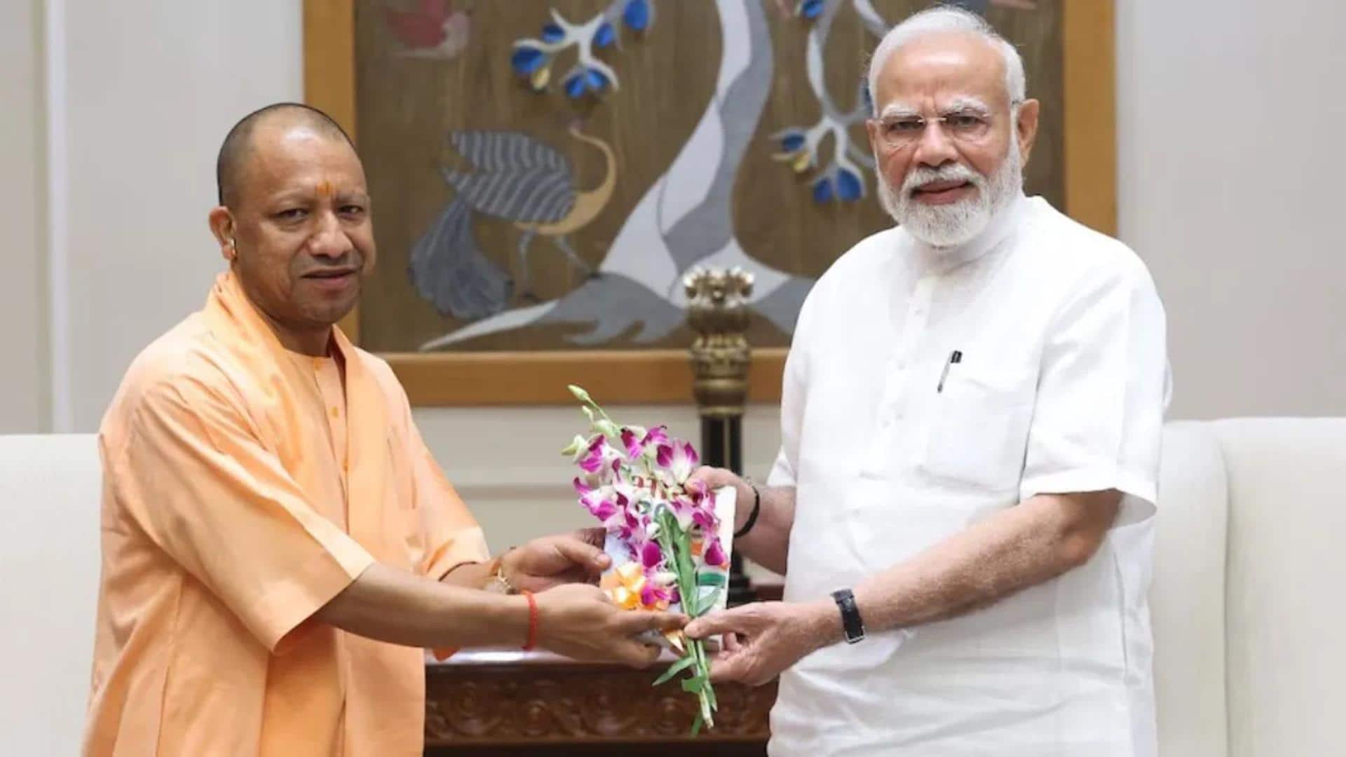 मुख्यमंत्री योगी आदित्यनाथ ने दिल्ली में प्रधानमंत्री मोदी से उनके आवास पर की मुलाकात