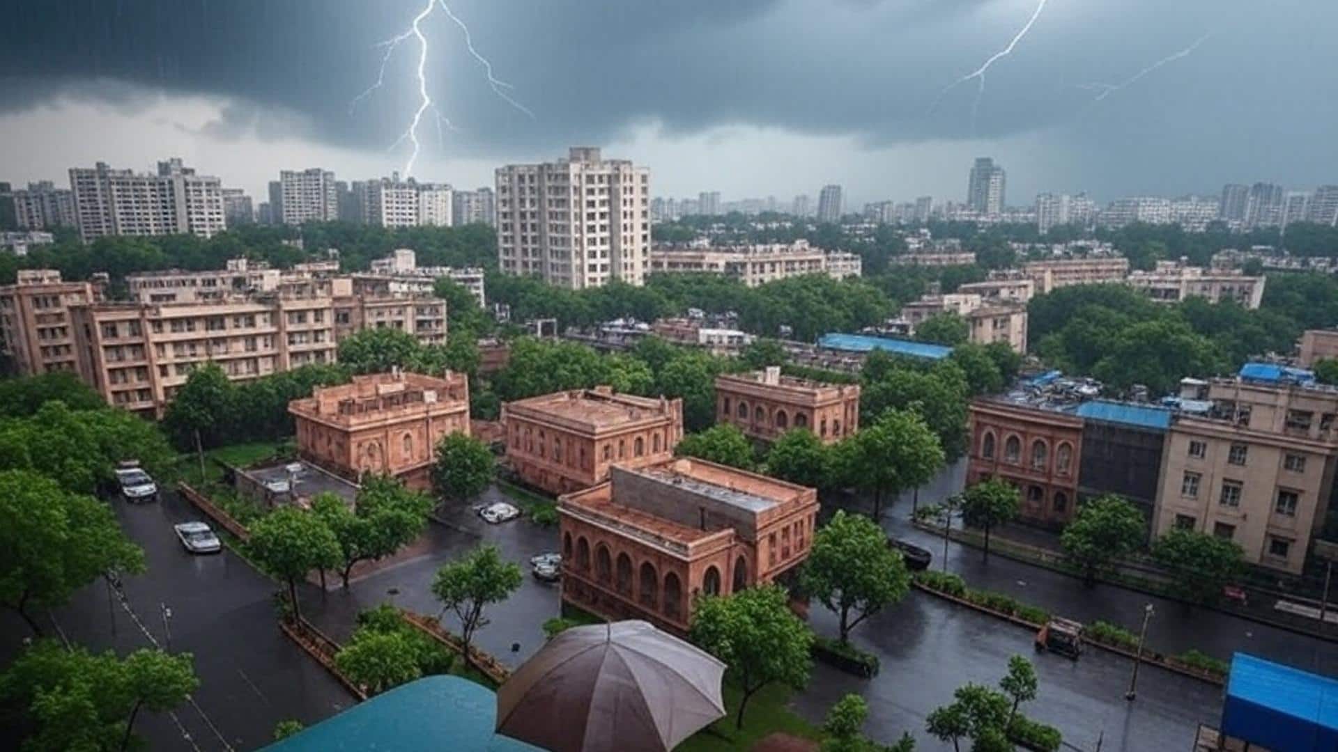 दिल्ली-NCR में बारिश और तेज हवाओं के साथ गिरे ओले; 4 की मौत, 100 उड़ानें प्रभावित दिल्ली-NCR में बारिश और तेज हवाओं के साथ गिरे ओले; 4 की मौत, 100 उड़ानें प्रभावित