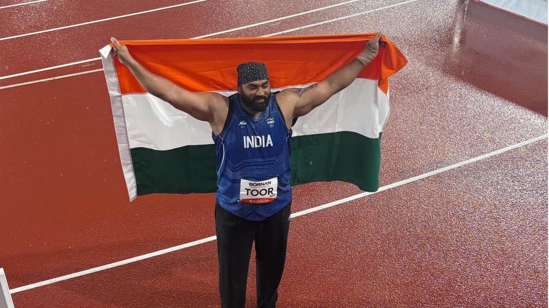 गोला फेंक खिलाड़ी तेजिंदरपाल सिंह तूर ने लगातार तीसरे एशियाई खेलों में जीता पदक