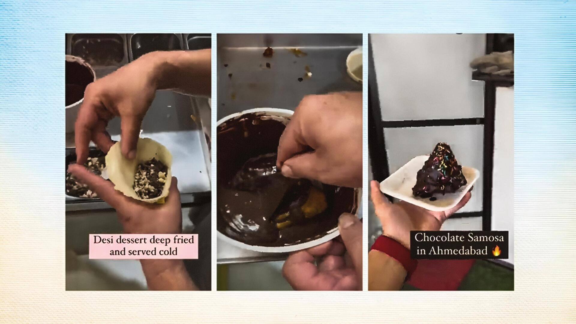 अजीबोगरीब फूड कॉम्बिनेशन में 'चॉकलेट ओरियो समोसा' भी हुआ शामिल, देखिए वायरल वीडियो