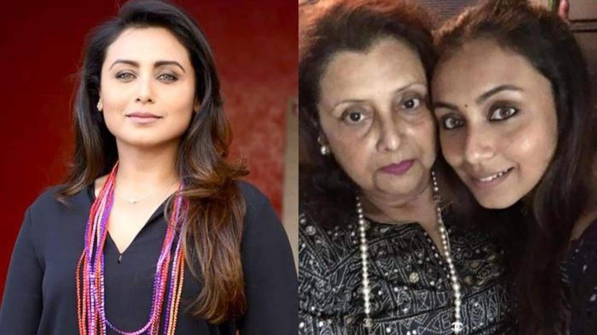 रानी मुखर्जी की मां कृष्णा मुखर्जी का निधन, 75 साल में दुनिया को कहा अलविदा