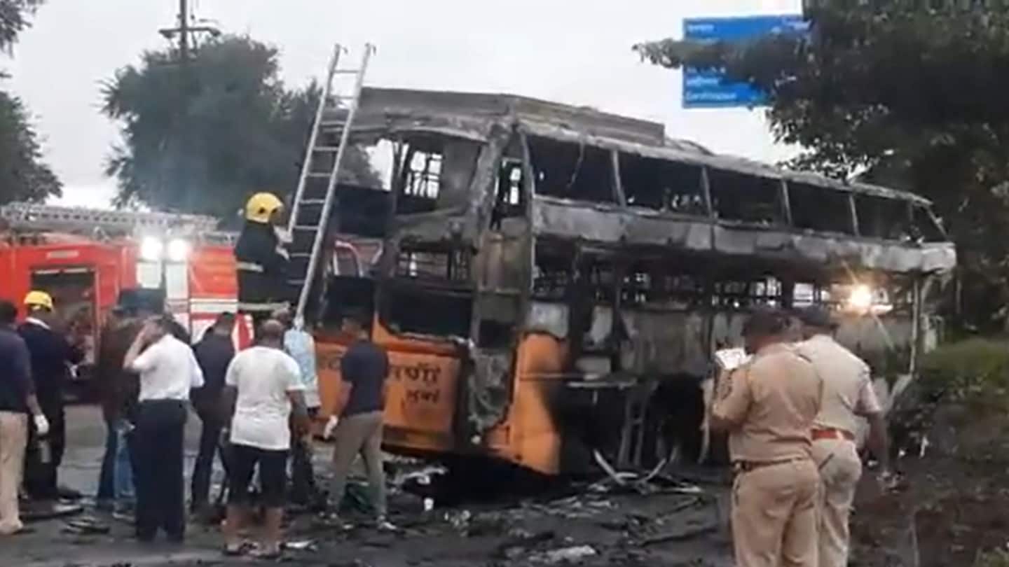 महाराष्ट्र: नासिक में यात्रियों से भरी बस में आग लगने से 11 की मौत, 21 घायल