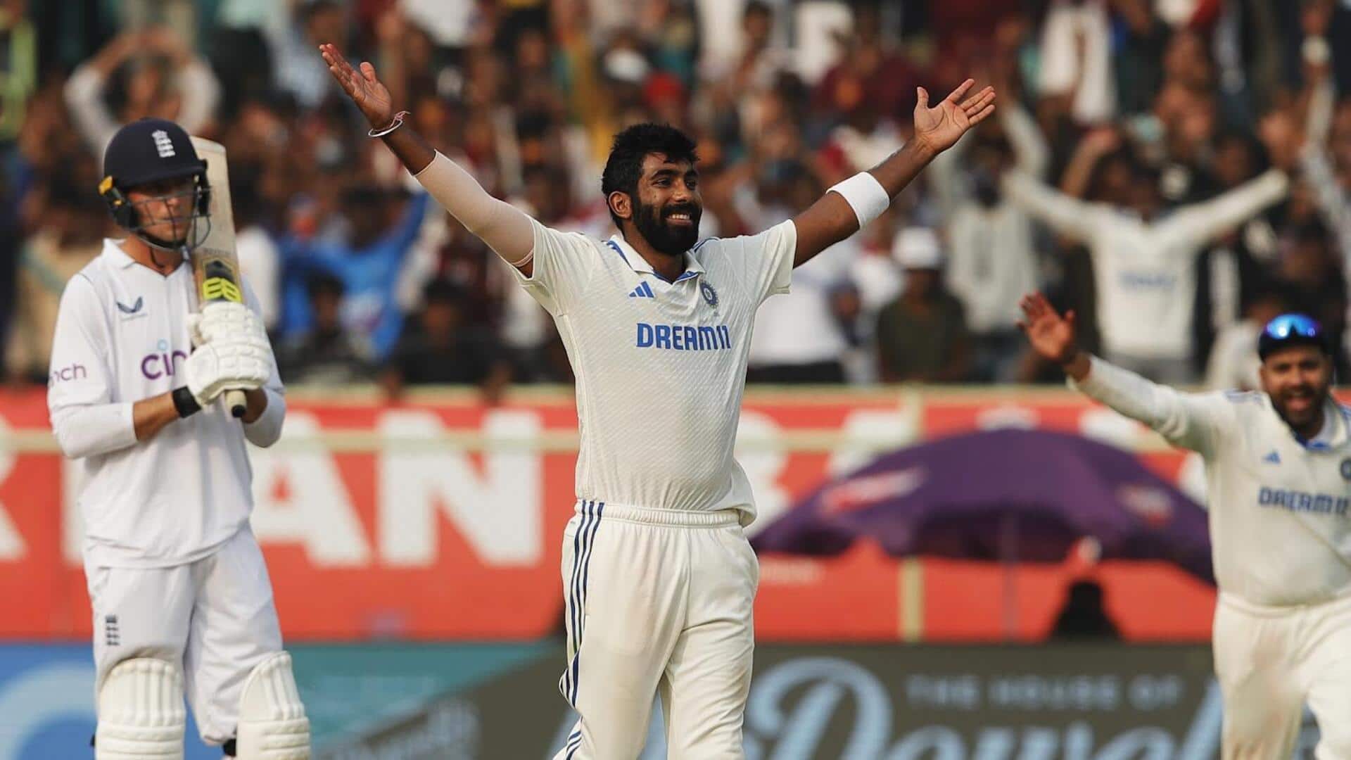 जसप्रीत बुमराह भारत के लिए सबसे जल्दी 150 टेस्ट विकेट लेने वाले तेज गेंदबाज बने