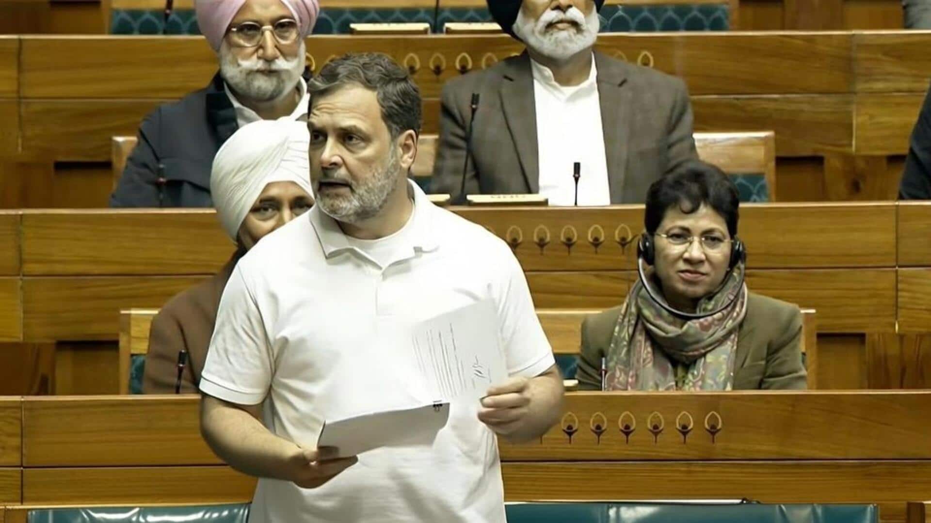 राहुल गांधी ने लोकसभा में फिर उठाया नरवणे किताब का मुद्दा, हंगामे के बीच कार्यवाही स्थगित