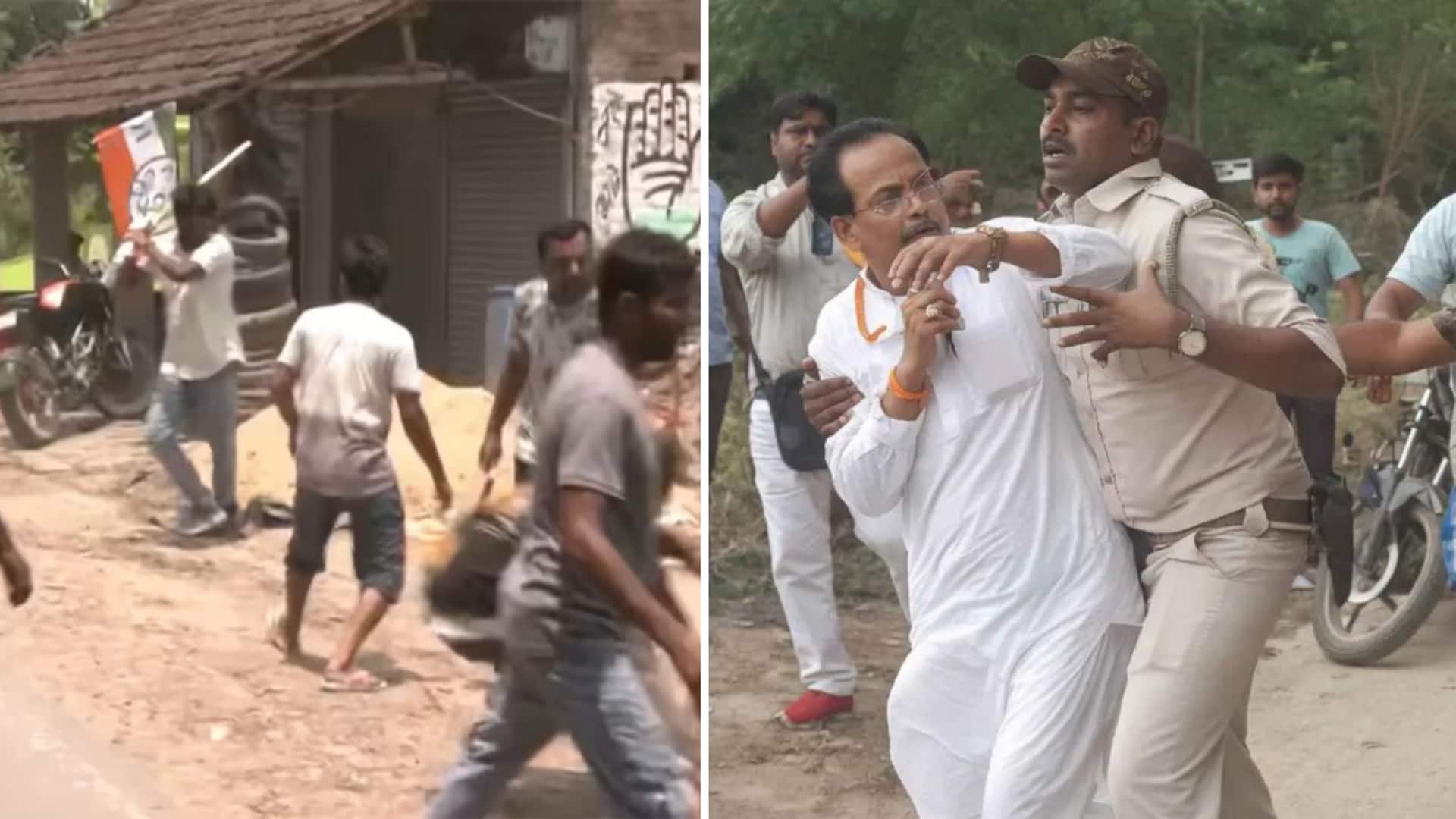 पश्चिम बंगाल में मतदान के दौरान हिंसा: भाजपा प्रत्याशी को पीटा, हुमायूं कबीर पर भी हमला