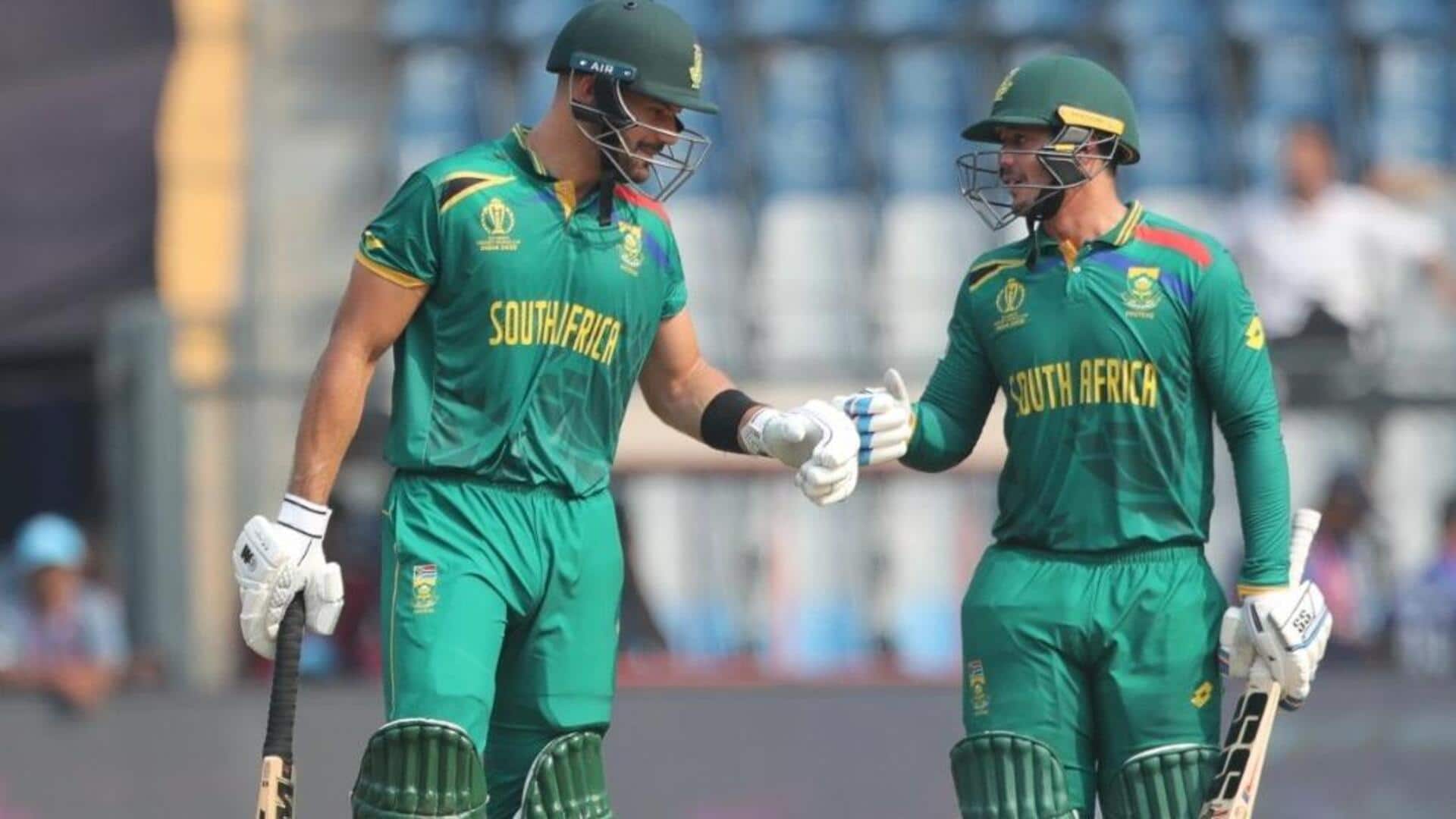 वनडे विश्व कप: दक्षिण अफ्रीका ने बांग्लादेश को दिया 383 रनों का लक्ष्य, डिकॉक का शतक 