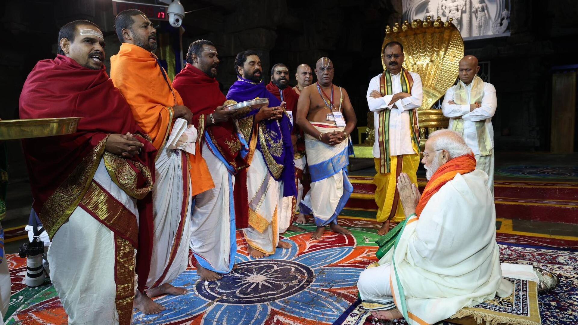 प्रधानमंत्री नरेंद्र मोदी ने किए श्री वेंकटेश्वर मंदिर के दर्शन, देशवासियों के लिए कामना की