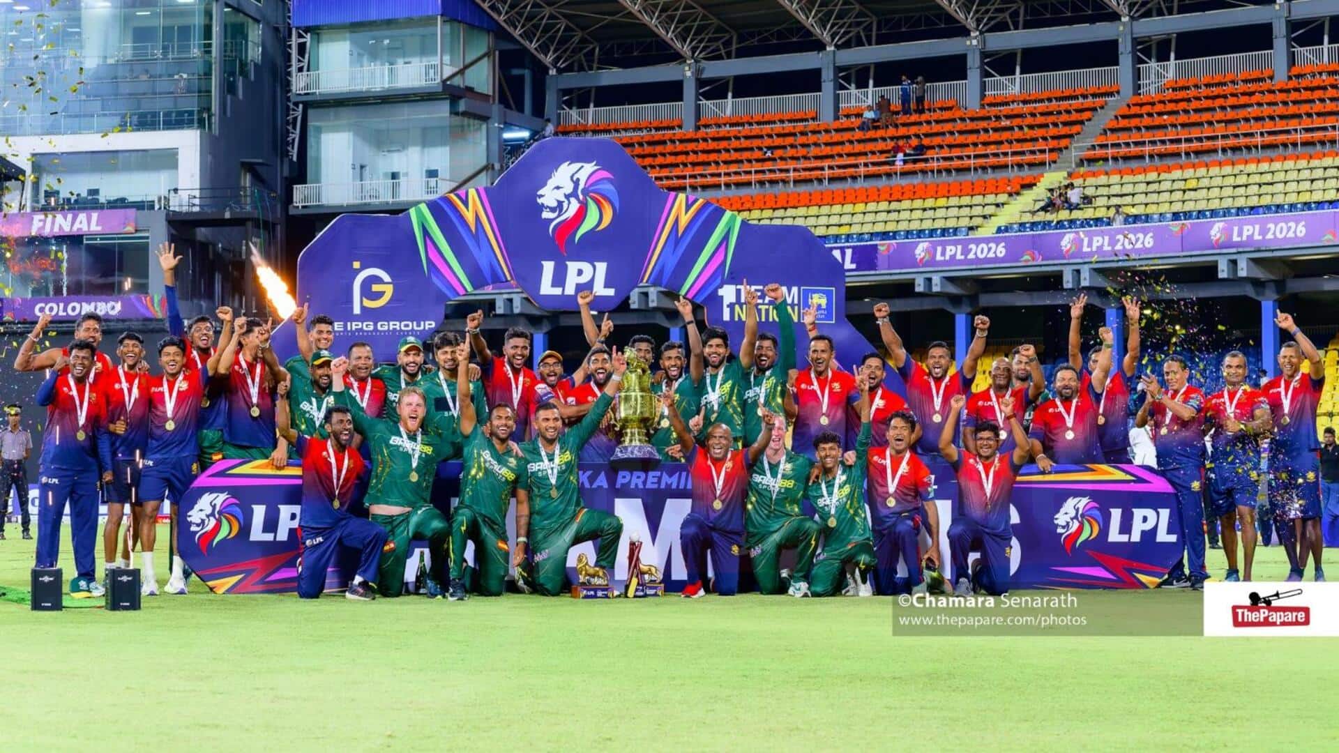 गाले गैलंट्स ने जाफना किंग्स को हराकर जीता अपना पहला LPL खिताब, जानिए आंकड़े