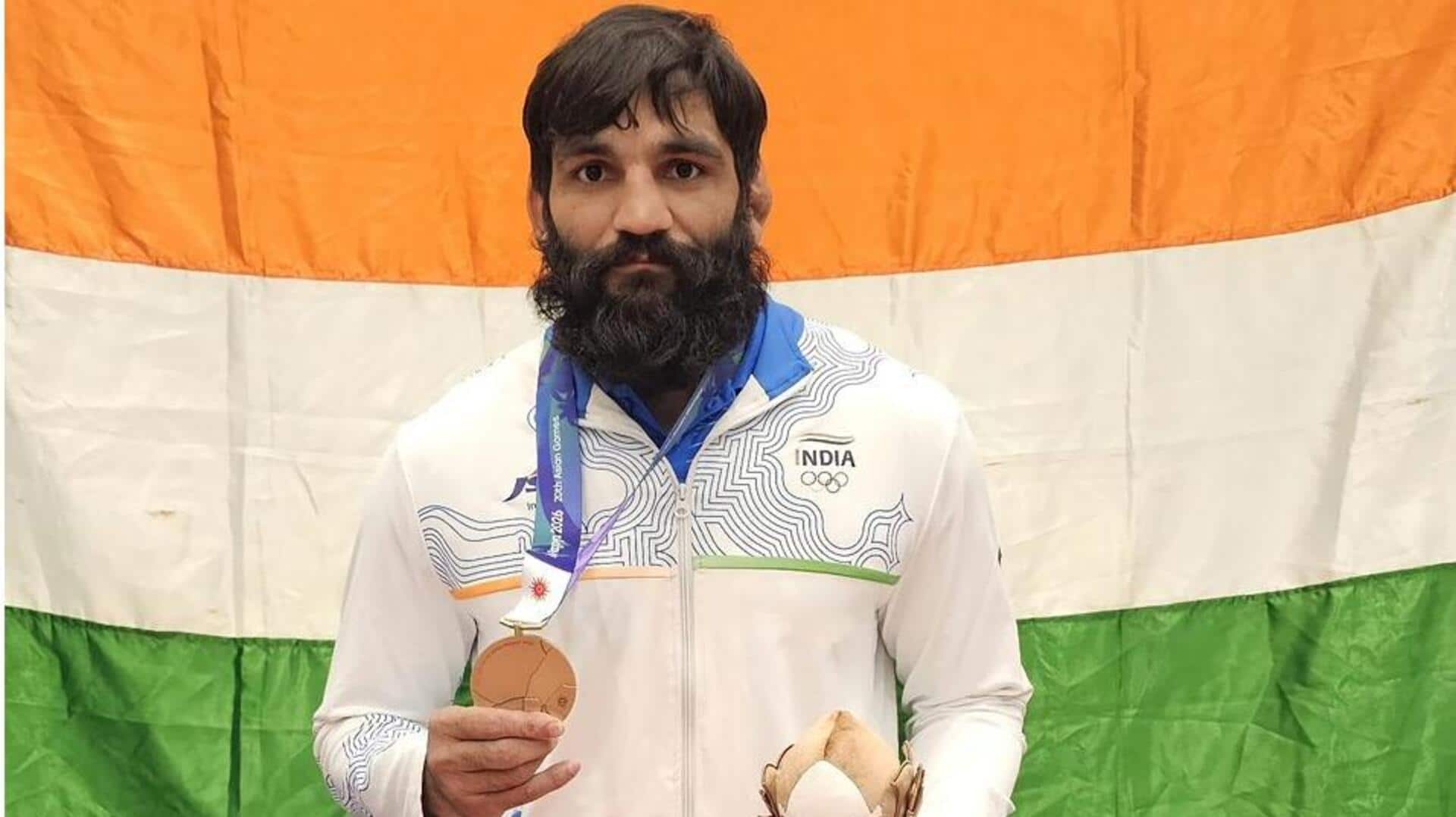 एशियाई खेल 2026: सुनील कुमार ने ग्रीको-रोमन में जीता कांस्य, कुश्ती में खुला भारत का खाता 